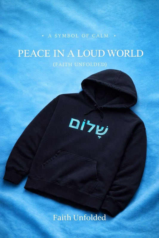 Peace Hoodie — Minimal Peace Script, Faith - Inspired Streetwear, Soft Unisex Christian Hoodie - Faith Unfolded Apparel
