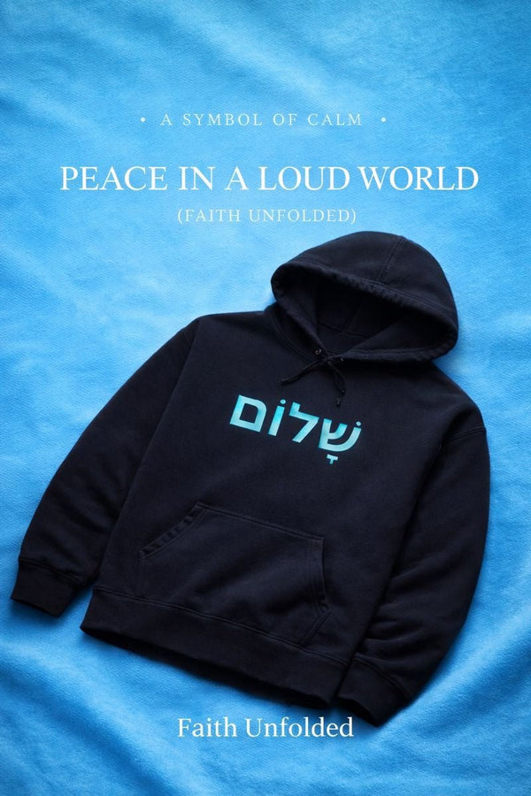 Peace Hoodie — Minimal Peace Script, Faith - Inspired Streetwear, Soft Unisex Christian Hoodie - Faith Unfolded Apparel